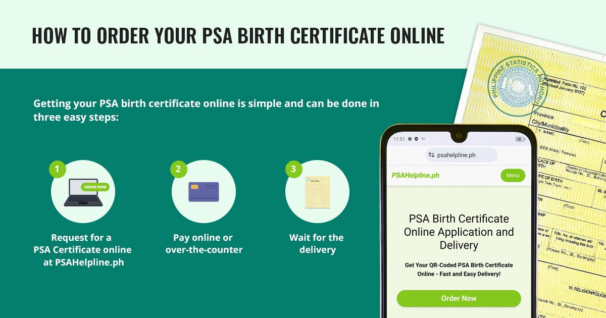 Get PSA birth certificate online in 3 simple steps